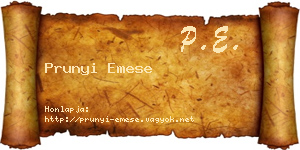Prunyi Emese névjegykártya