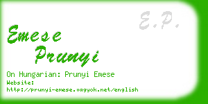 emese prunyi business card